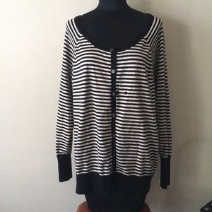 Lane Bryant 22/24 gold and black striped cardigan